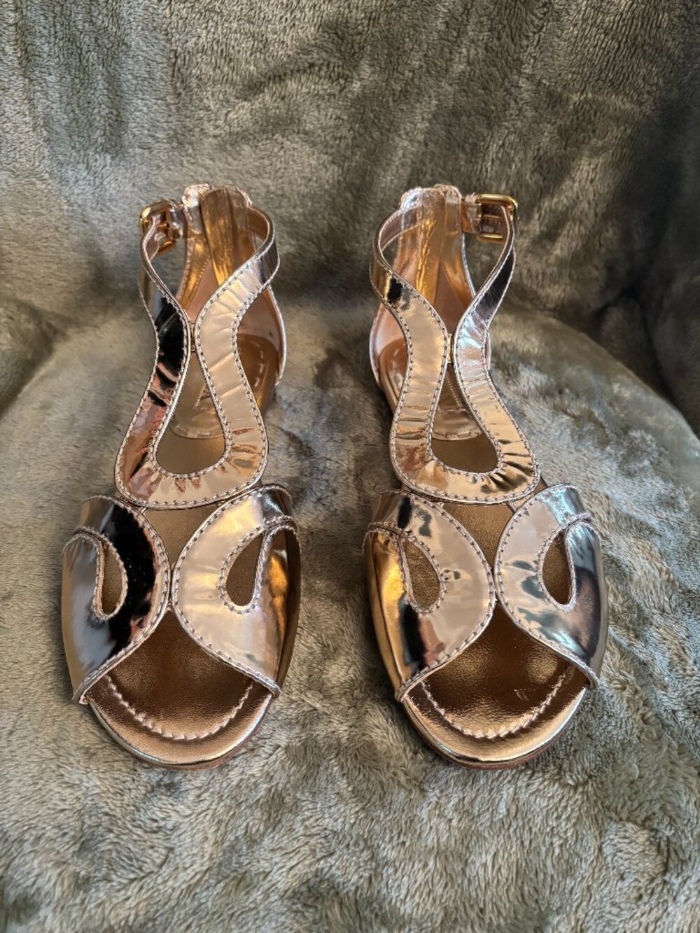 Prada Gold Sandals (Women's Size: 11 US | 41 EU)